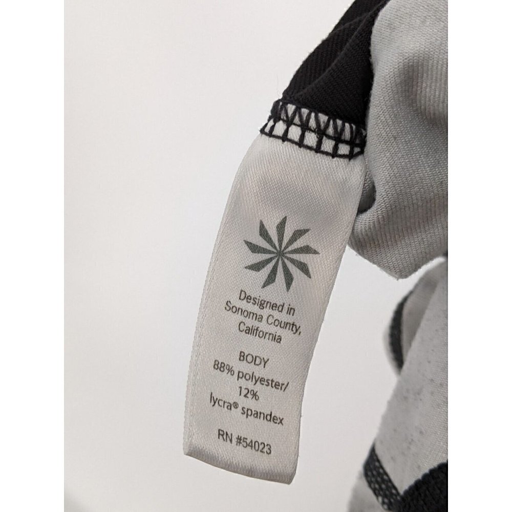 Athleta Capri Leggings Sz Small Geometric Print Chaturanga Yoga Black Gray - Picture 4 of 8